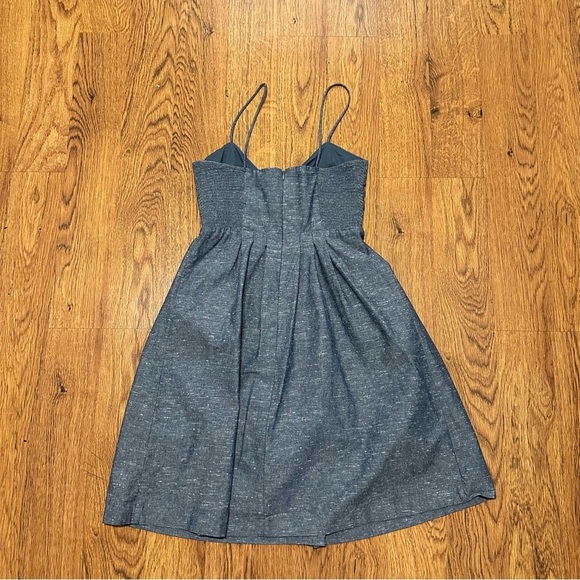 Madewell Blue Chambray Tie Front cutout cami sleeveless front tie dress size 0 - Picture 5 of 11